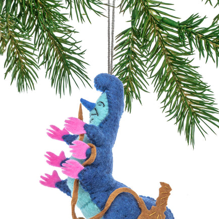 Blue Caterpillar Ornament