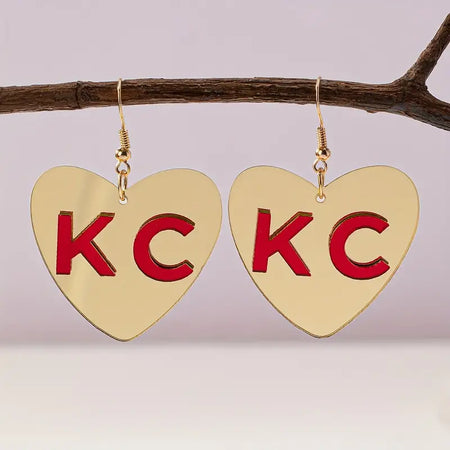 KC GOLD HEART EARRINGS