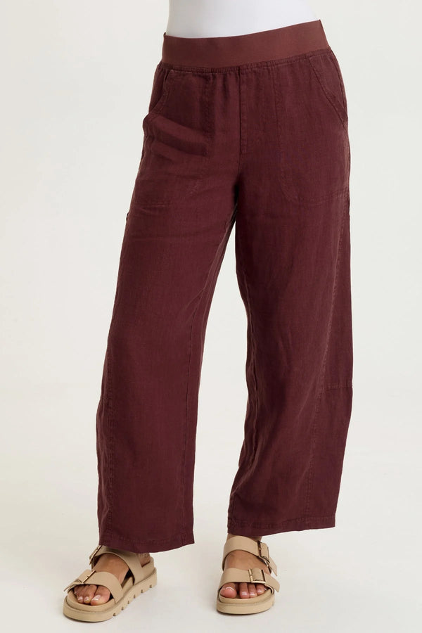 NAO LINEN CROP BARREL PANT