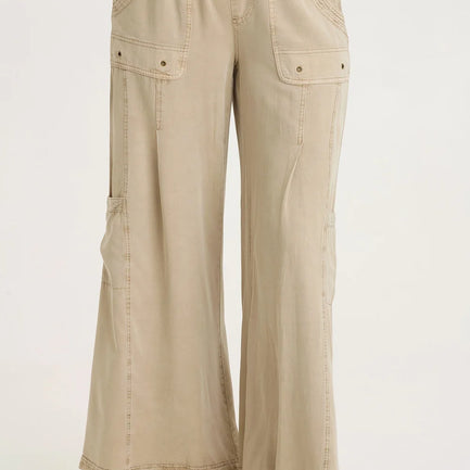 TOVELL TWILL WIDE LEG PANT