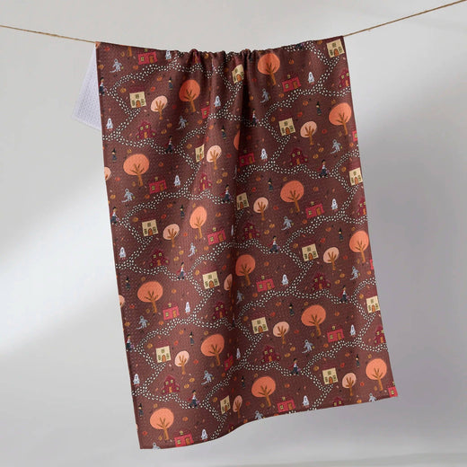 TREAT TRAIL TEA TOWEL