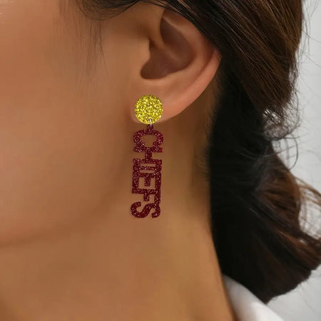 CHIEFS DROP EARRINGS