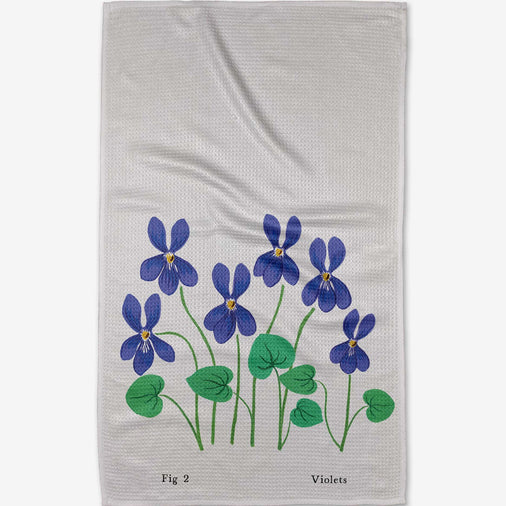 FEBRUARY VIOLETS TEA TOWEL
