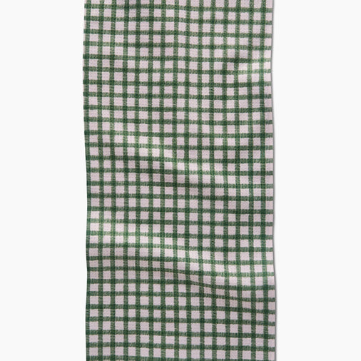 FIRESIDE PLAID GREEN BAR TOWEL