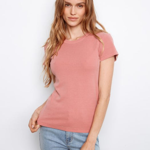 CHOOSE COMFORT RIBBED CREW TEE