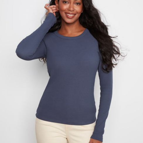 TENCEL RIB KNIT LAYERING TOP