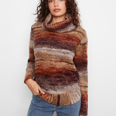 RAISIN IN THE SUN COWL NECK SWEATER
