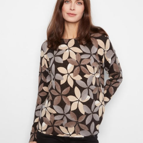 REVERSIBLE ROUND NECK SWEATER IN BROUSSE