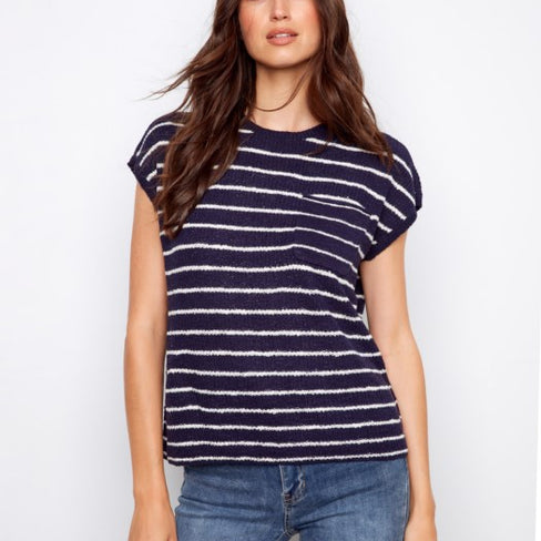 CAN WE SAIL AWAY CAP SLEEVE SWEATER