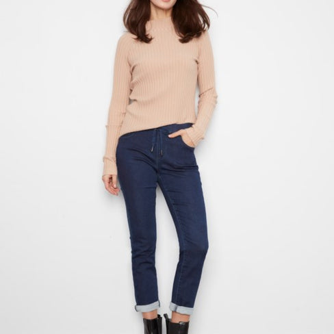 KNIT DENIM JOGGER PANT