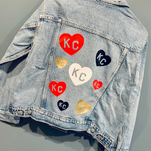 KC HEARTS JEAN JACKET