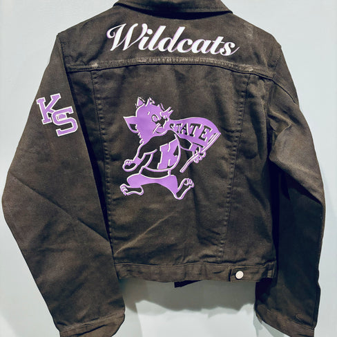 KSU VINTAGE MASCOT JEAN JACKET