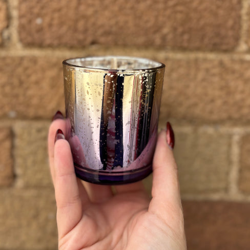 MERCURY GLASS CANDLES- 8 OZ.