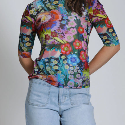 AM I A PAINTING MESH BLOUSE