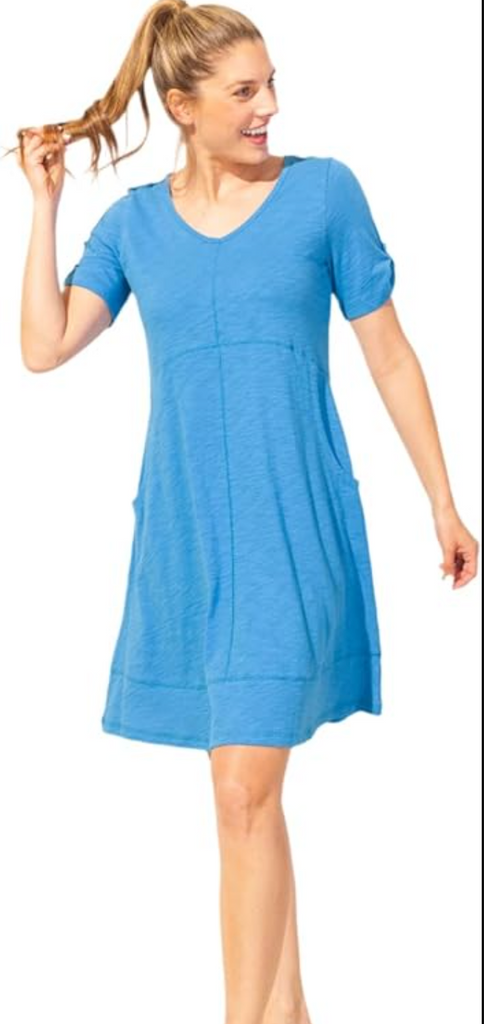 cotton slub dress Gerua Box Pleated Cotton Slub Dress