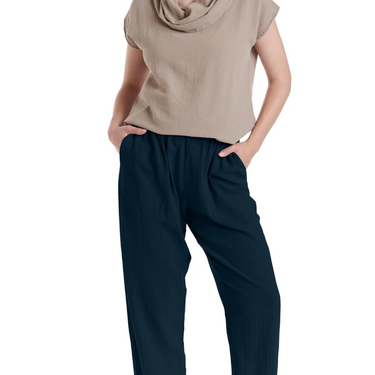 FIONA TAPERED GAUZE PANT
