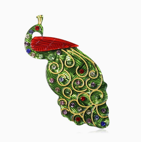 PEACOCK ACRYLIC BROOCH