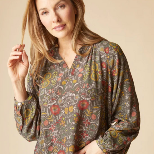 ENGLISH GARDEN RUCHED TOP