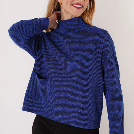 KOBOLD RIBBED MOCK NECK TOP