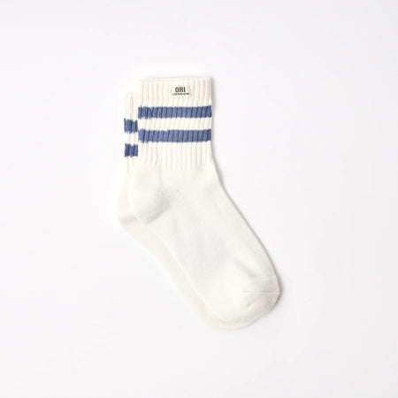 WINDSOR STRIPE COTTON CREW SOCKS
