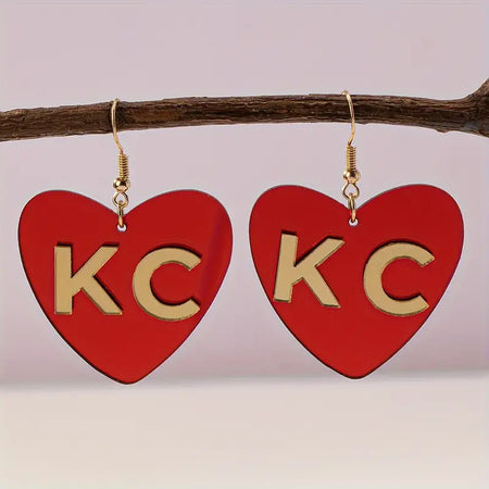 KC RED HEART EARRINGS