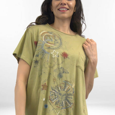 BINDI EMBROIDERED TEE