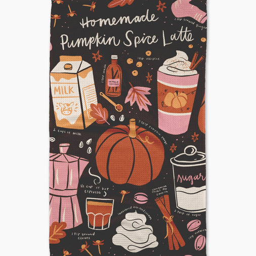 PUMPKIN SPICE LATTE TEA TOWEL