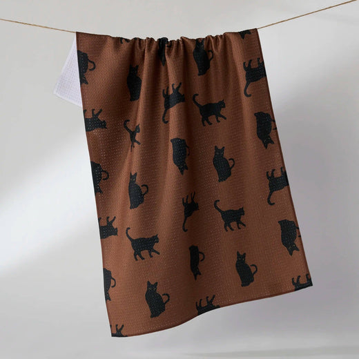 WITCH'S CAT TEA TOWEL