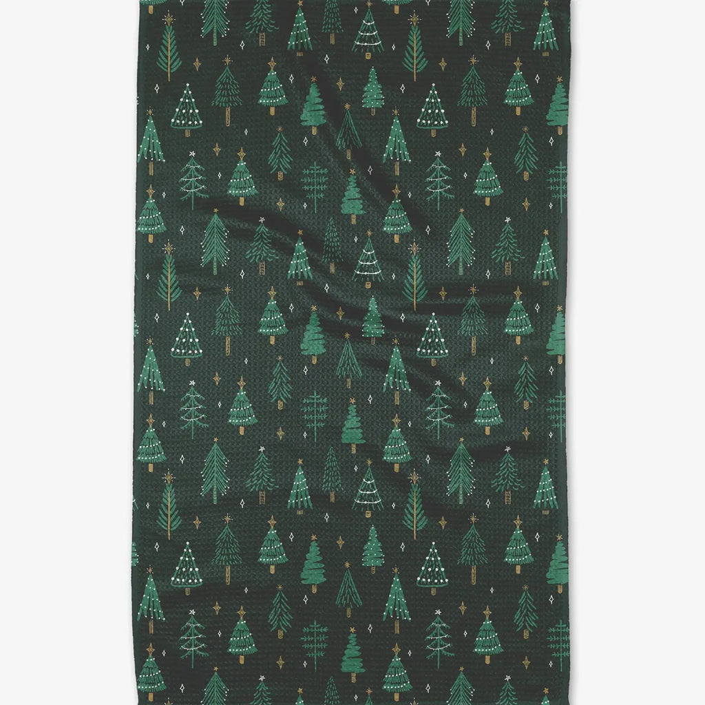 Geometry Winter Holiday Tea Towel