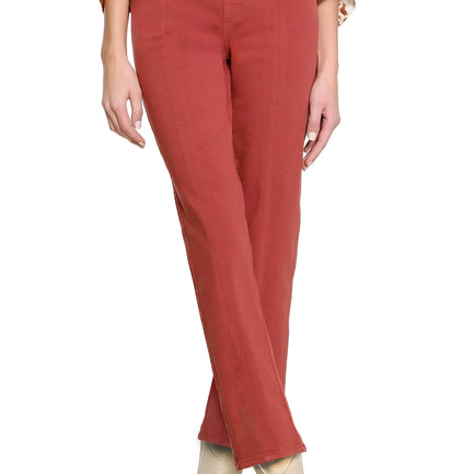RUSTY RED PULL ON ANKLE PANT