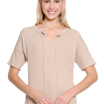 BEST NEUTRAL RIBBED TOP