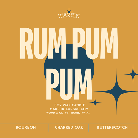 RUM PUM PUM 10 OZ. WOOD WICK CANDLE