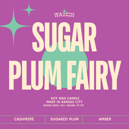 SUGAR PLUM FAIRY 10 OZ. WOOD WICK CANDLE