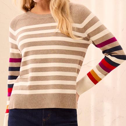 LETS GO SAILING STRIPED SWEATER