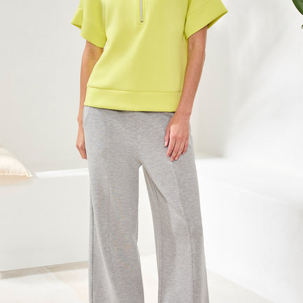 TECHNO LUX MOCK NECK HALF ZIP TOP