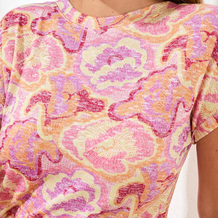 GARDENIA CAP SLEEVE REVERSE TOP