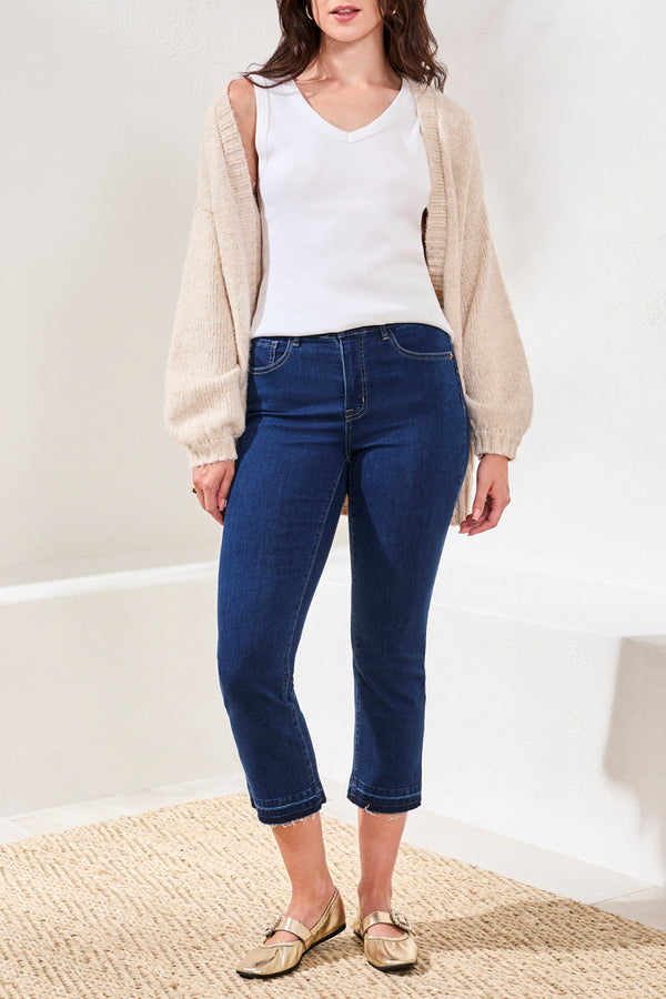 SOPHIA CURVY MICROFLARE CROP JEANS