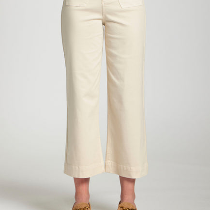 CROPPED WIDE LEG PANT IN NATURAL