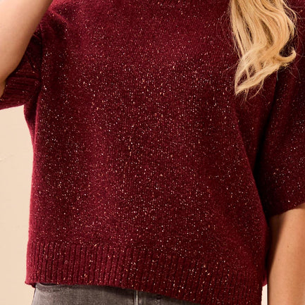 ALL FOR A HOLIDAY PARTY CHERRY SWEATER