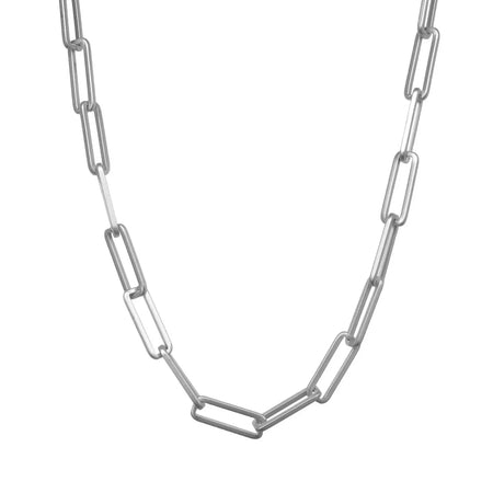 LARGE BOX PAPERCLIP CHAIN NECKLACE