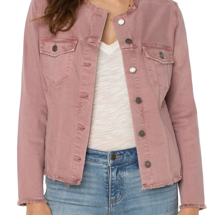 FRAYED DETAILS CLASSIC JEAN JACKET