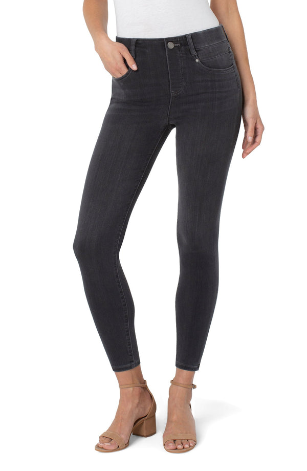 GIA GLIDER ANKLE JEAN IN METEORITE